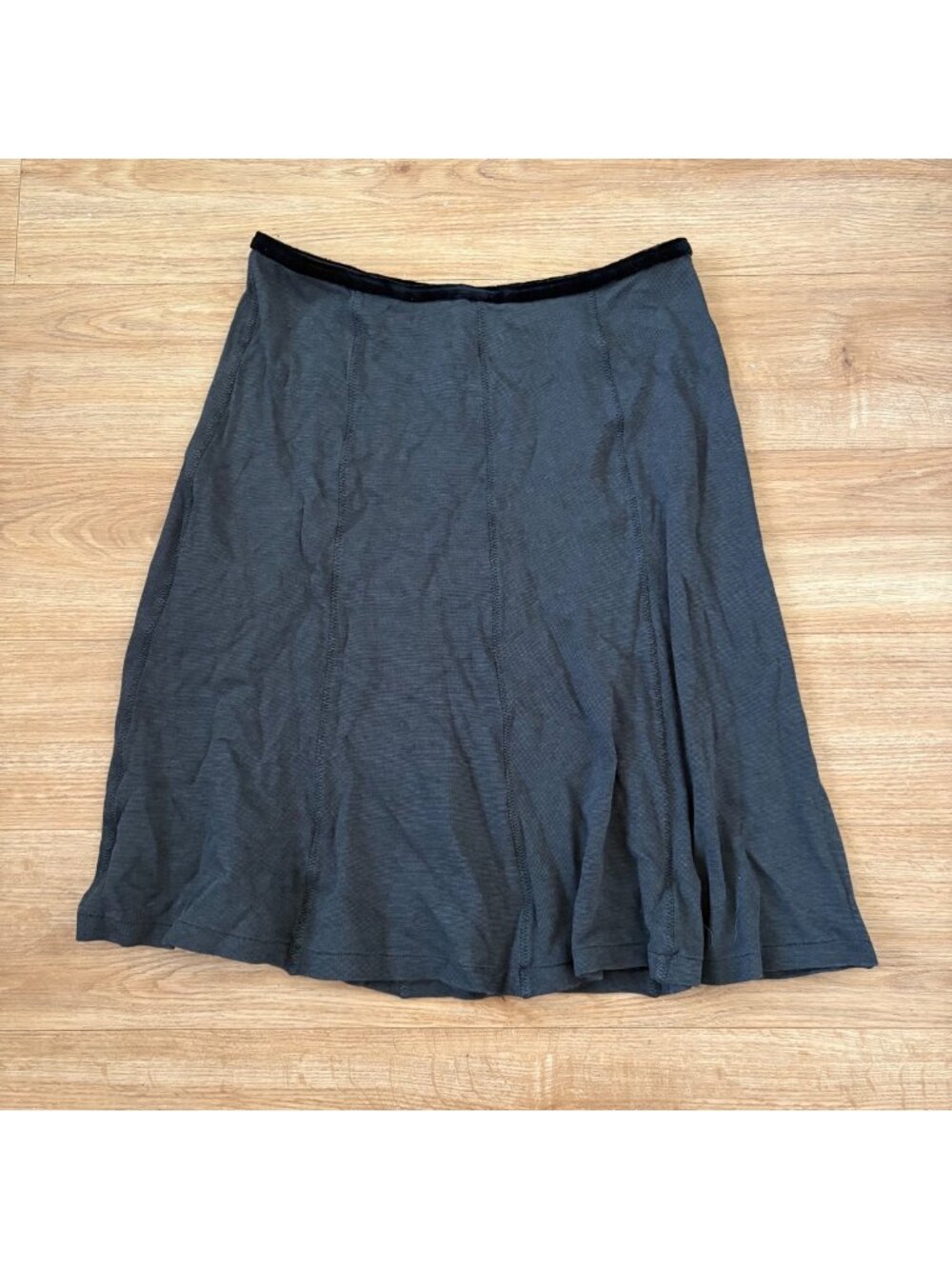Horny Toad Mid Rise A-Line Skirt Heathered Stripe Dark Grey Women’s Size M